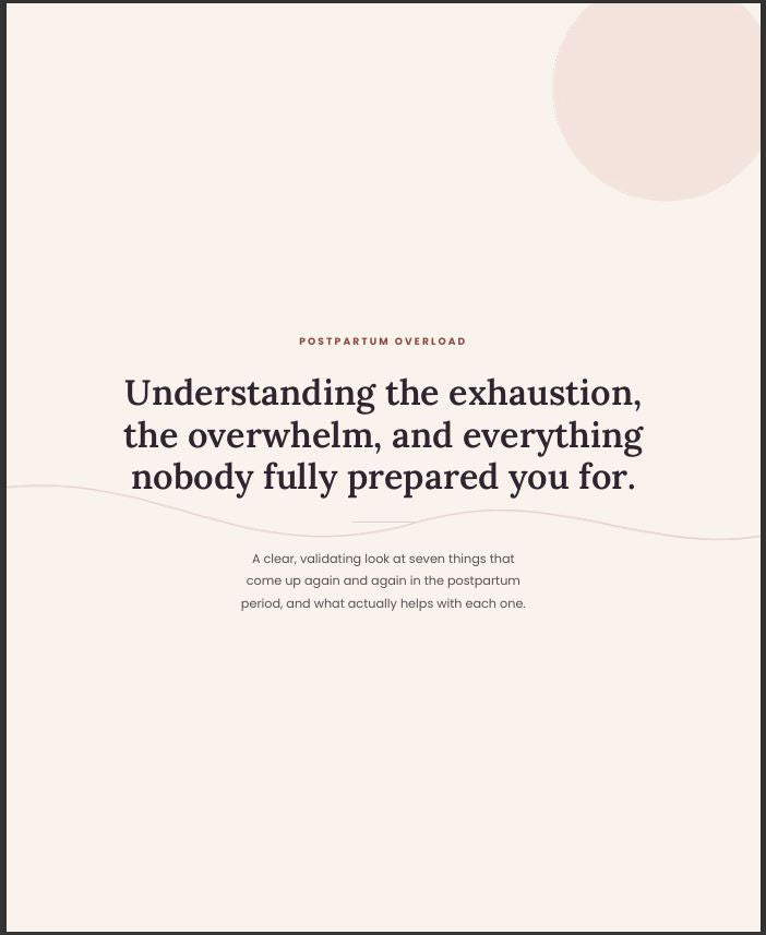 Postpartum Overload Remedy Guide